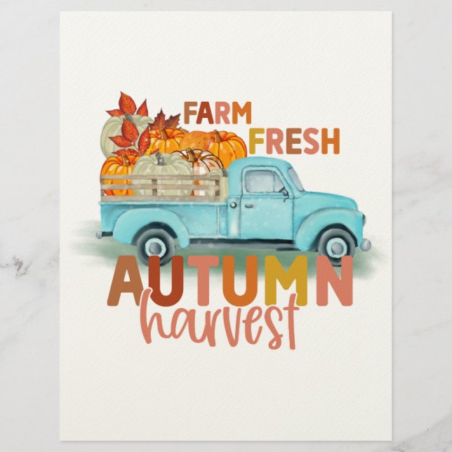 Farm Fresh Autumn Harvest Letterhead Brevhuvud (Framsida)