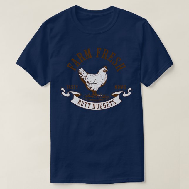 Farm Fresh Butt Nuggets Funny Chicken Egg Farmer W T Shirt (Design framsida)