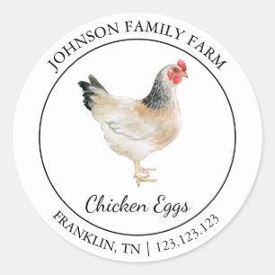 Farm Fresh Chicken Eggs Modern etikett