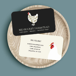 Farm Fresh Chicken Eggs Retro Visitkort