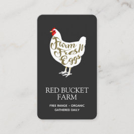 Farm Fresh Chicken Eggs Retro Visitkort