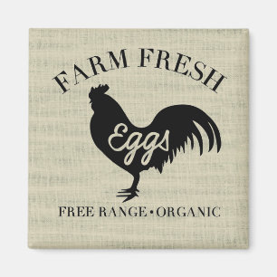 Farm Fresh Chicken Land Silhouette Magnet