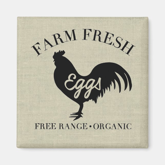 Farm Fresh Chicken Land Silhouette Magnet (Framsidan)