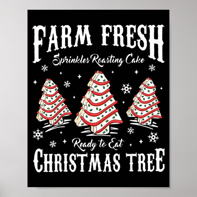 Farm Fresh Christmas Tree Xmas Debbie Cakes Family Poster (Framsidan)