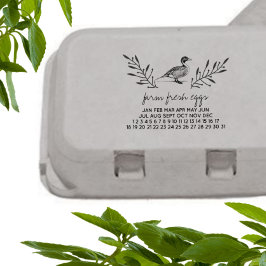 Farm Fresh Eggs Anka Egg Carton Frimärke Stämpel