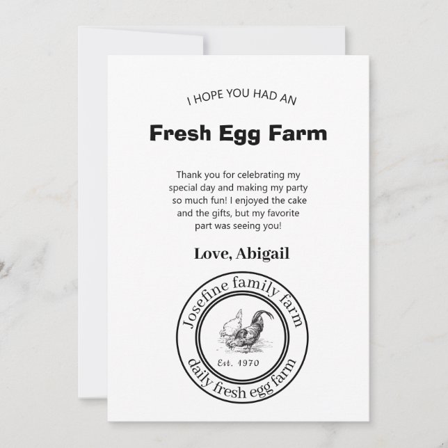 Farm Fresh Eggs Chicken Coop Rustic Country Farm Tack Kort (Framsida)