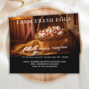 Farm Fresh Eggs Chicken Egg Modern Visitkort