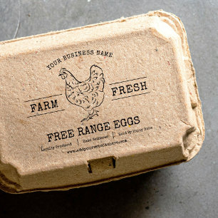 Farm Fresh Eggs Chicken Hen Anpassningsbar Stämpel