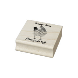 Farm Fresh Eggs Chicken Hen med ditt namn Stämpel