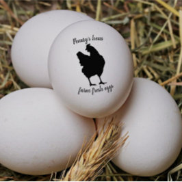 Farm Fresh Eggs Chicken Hen med ditt namn Stämpel