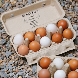 Farm Fresh Eggs Chickens Square Rubber Frimärke Stämpel