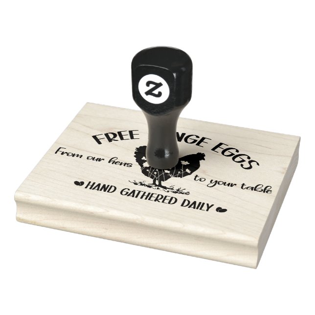 Farm Fresh Eggs Free Range Egg Carton Frimärke Stämpel (Stämpel)