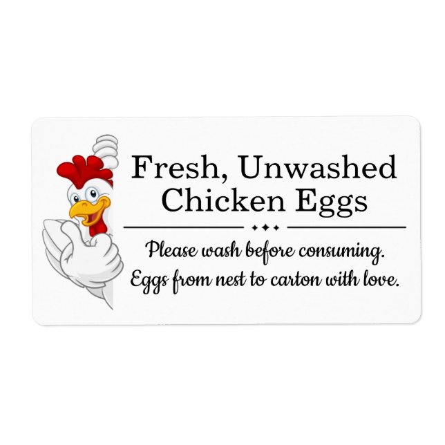 Farm Fresh Eggs | Monogram Egg Carton Fraktsedel (Framsidan)