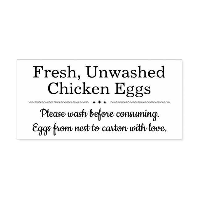 Farm Fresh Eggs | Monogram Egg Carton Självfärgande Stämpel (Design)