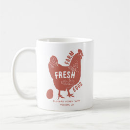 Farm Fresh Eggs på företaget namn Kaffemugg