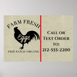 Farm Fresh Eggs Roadside Poster