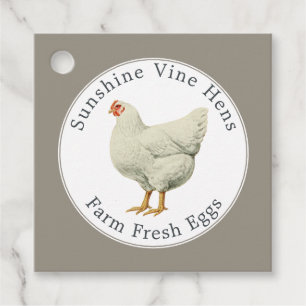 Farm Fresh Eggs Vintage Hen Modern Egg Carton Gråt Gåvor Etiketter