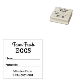 Farm Fresh Eggs Wood Art Frimärke Stämpel