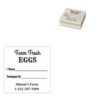 Farm Fresh Eggs Wood Art Frimärke Stämpel