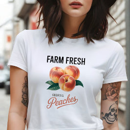 Farm Fresh Georgia Peaches Peach Fruit Lover T Shirt