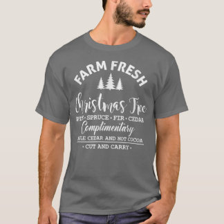Farm Fresh Julgran Gräs Retro Vintage Graph T Shirt