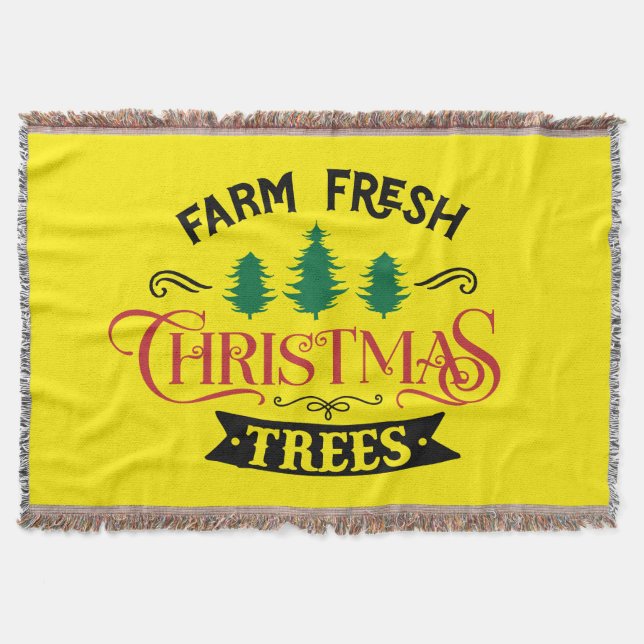 Farm Fresh Julgranar Design-54394 Filt (Framsidan)