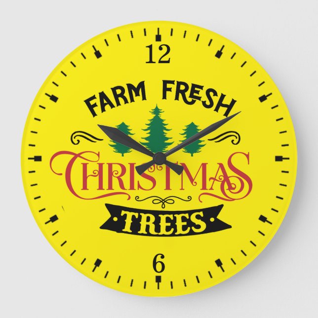 Farm Fresh Julgranar Design-54394 Stor Klocka (Framsida)