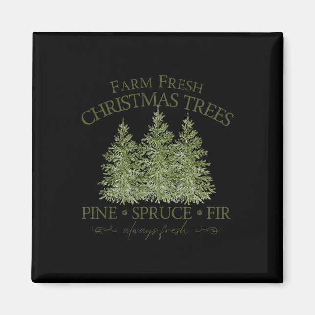 Farm Fresh Julgranar Gräs Spruce Fir Alltid Magnet (Framsidan)