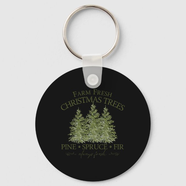 Farm Fresh Julgranar Gräs Spruce Fir Alltid Nyckelring (Framsida)
