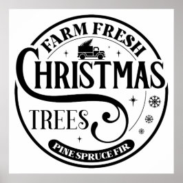 Farm Fresh Julgranar Gräs Spruce Fir Poster