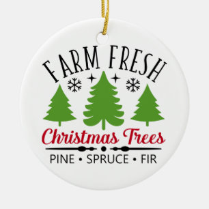Farm Fresh Julgranar Julgransprydnad Keramik