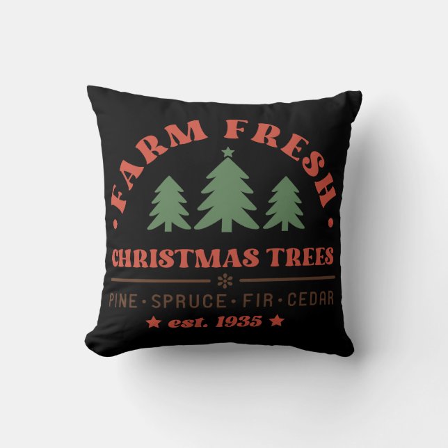 Farm Fresh Julgranar Kudde (Framsida)