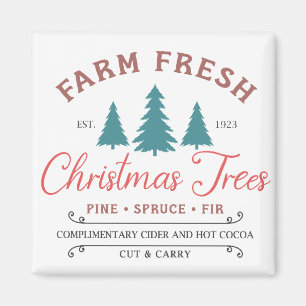 Farm Fresh Julgranar Magnet