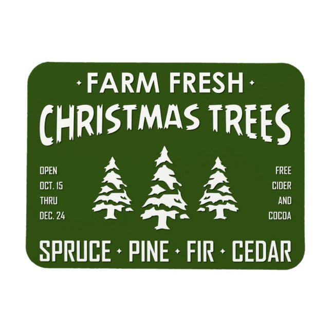 FARM FRESH JULGRANAR MAGNET (Horisontell)