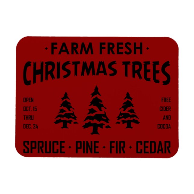 FARM FRESH JULGRANAR MAGNET (Horisontell)