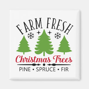 Farm Fresh Julgranar Magnet