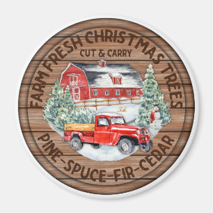 Farm Fresh Julgranar Magnet