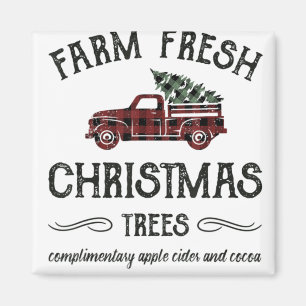 Farm Fresh Julgranar Shirt Festive Play Xma Magnet