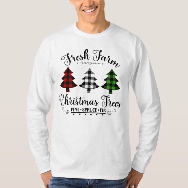Farm Fresh Julgranar T Shirt (Framsida)