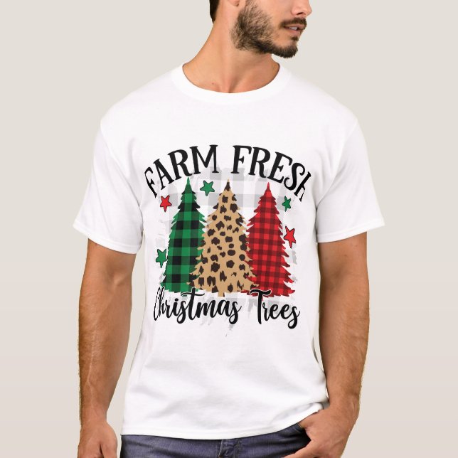 Farm Fresh Julgranar T Shirt (Framsida)
