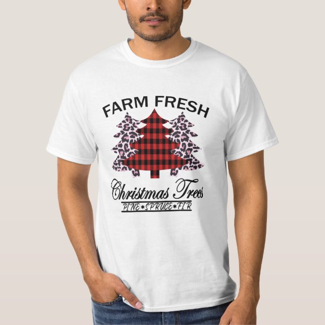 Farm Fresh Julgranar T Shirt (Framsida)