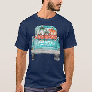 Farm Fresh Pumpkin Cute Lastbil Lycklig hösten Fal T Shirt