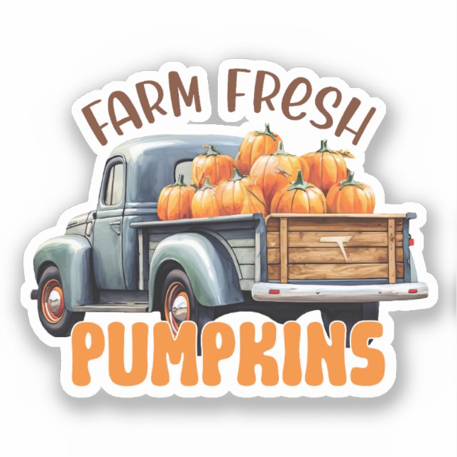 Farm Fresh Pumpkin Klistermärken (Framsida)