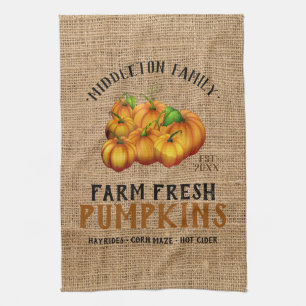 Farm Fresh Pumpkin Kökshandduk