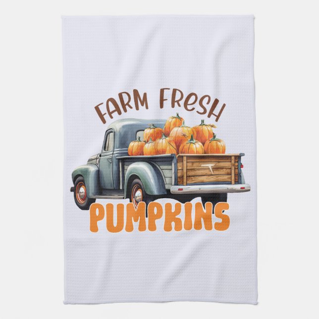Farm Fresh Pumpkin Kökshandduk (Vertikal)