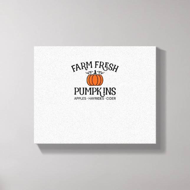 Farm Fresh Pumpkins Apples Hayrides Cider Thanksgi Canvastryck (Framsida)