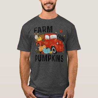Farm Fresh Pumpkins Autumn Lastbil Pumpkin Lycklig T Shirt