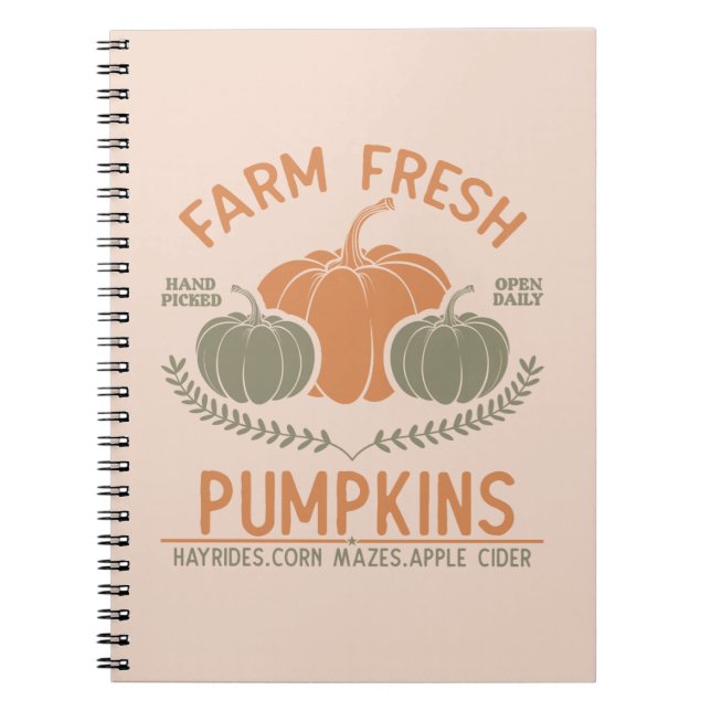 Farm Fresh Pumpkins | Handplockad Anteckningsbok (Framsidan)