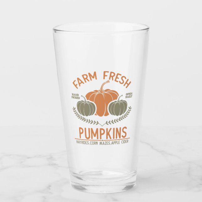 Farm Fresh Pumpkins | Handplockad Glaskopp (Framsida)