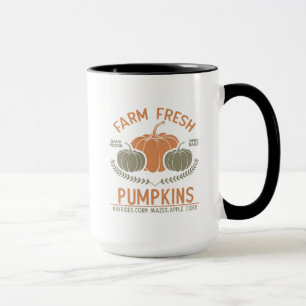 Farm Fresh Pumpkins   Handplockad Mugg